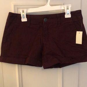 Burgundy cargo shorts